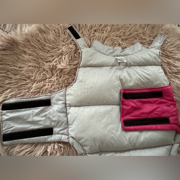 Dog winter bubble coat & dog hat- pink - size L (coat) size M/L (hat) - Picture 4 of 11